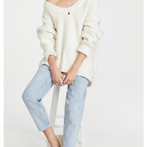 New! Free People Blue Bell Chunky Oversized Sweater NWT Ivory